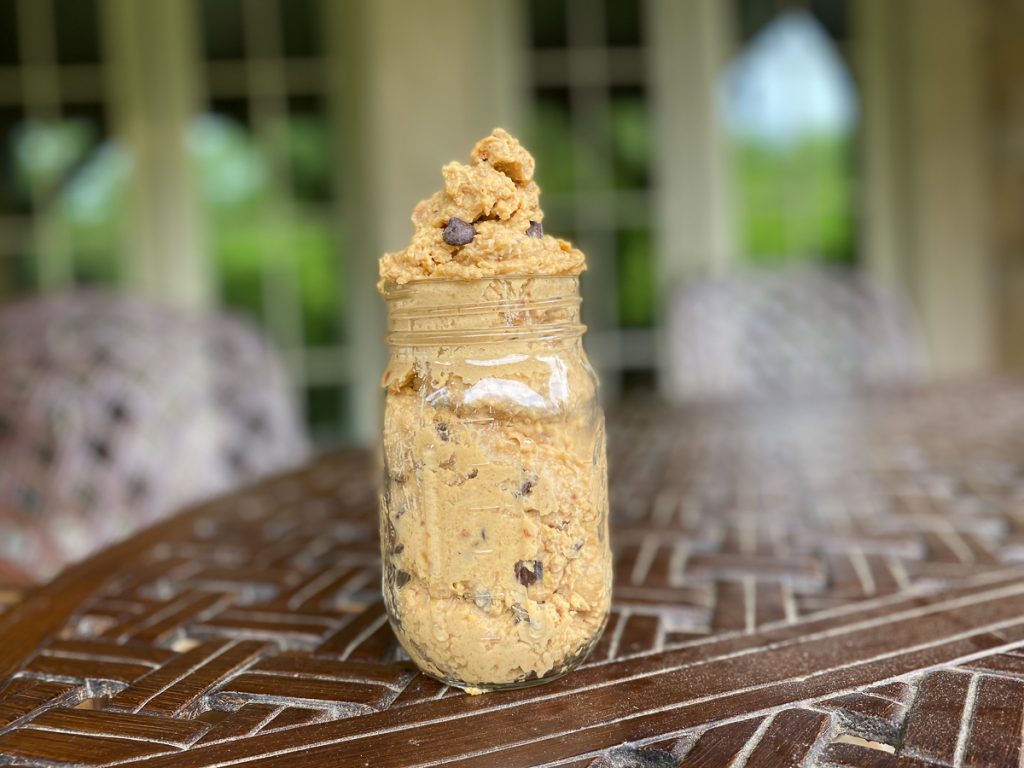 Vegan cookie dough made with chickpeas