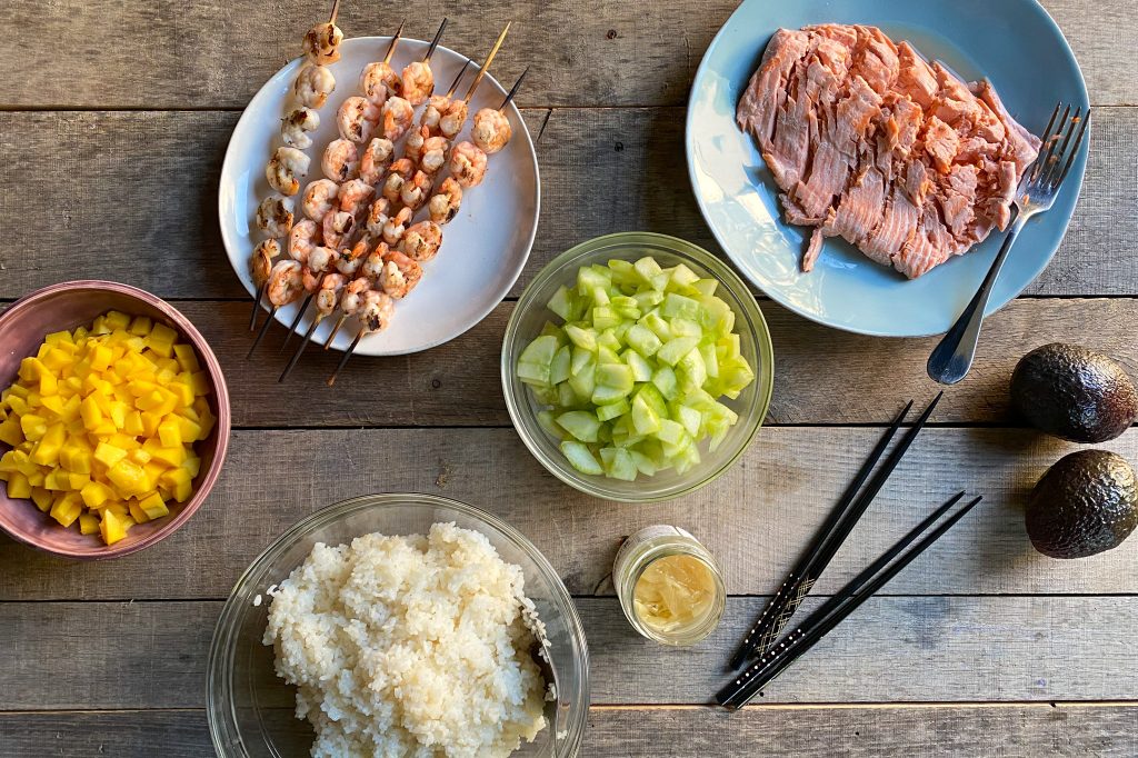 how to set up a poke bowl bar