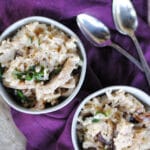 Easy dairy-free mushroom risotto made in the instant pot