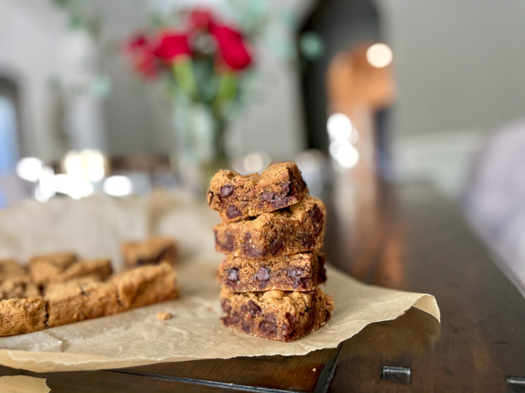 grain-free chocolate chip cookie bars