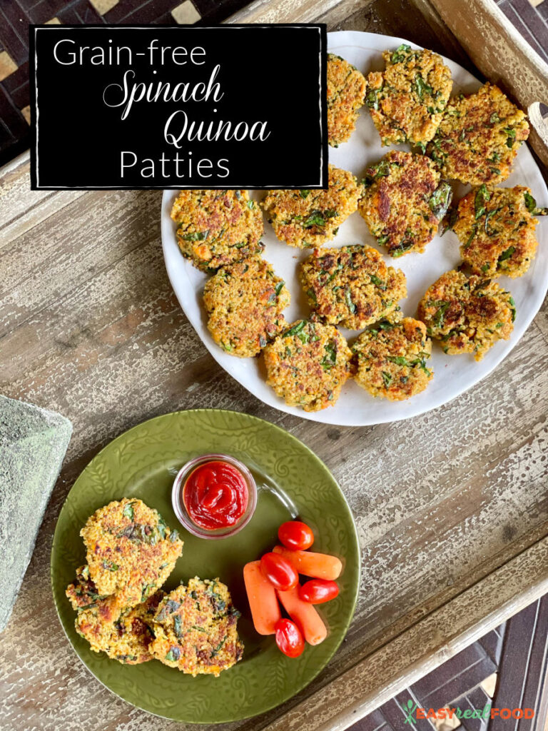 grain-free spinach quinoa patties