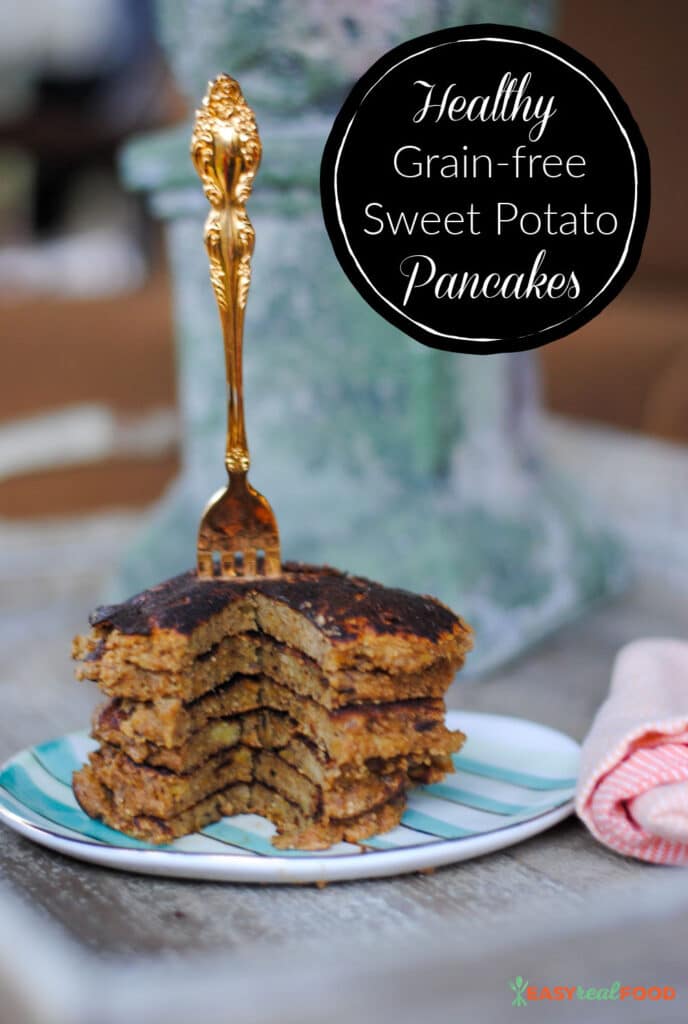 healthy grain-free sweet potato pancakes