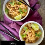 easy pad thai recipe without peanuts