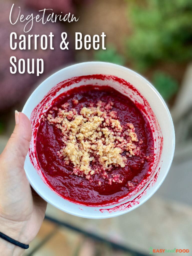 carrot beet soup with quinoa - #vegetarian