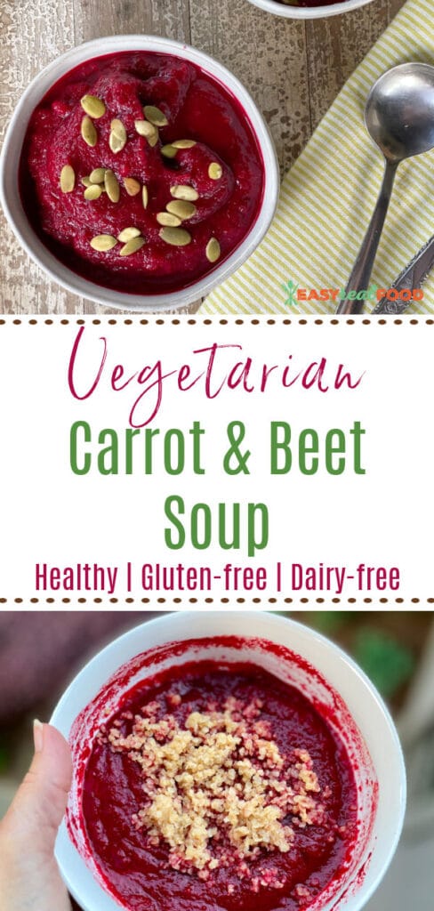 vegetarian carrot & beet soup for pinterest