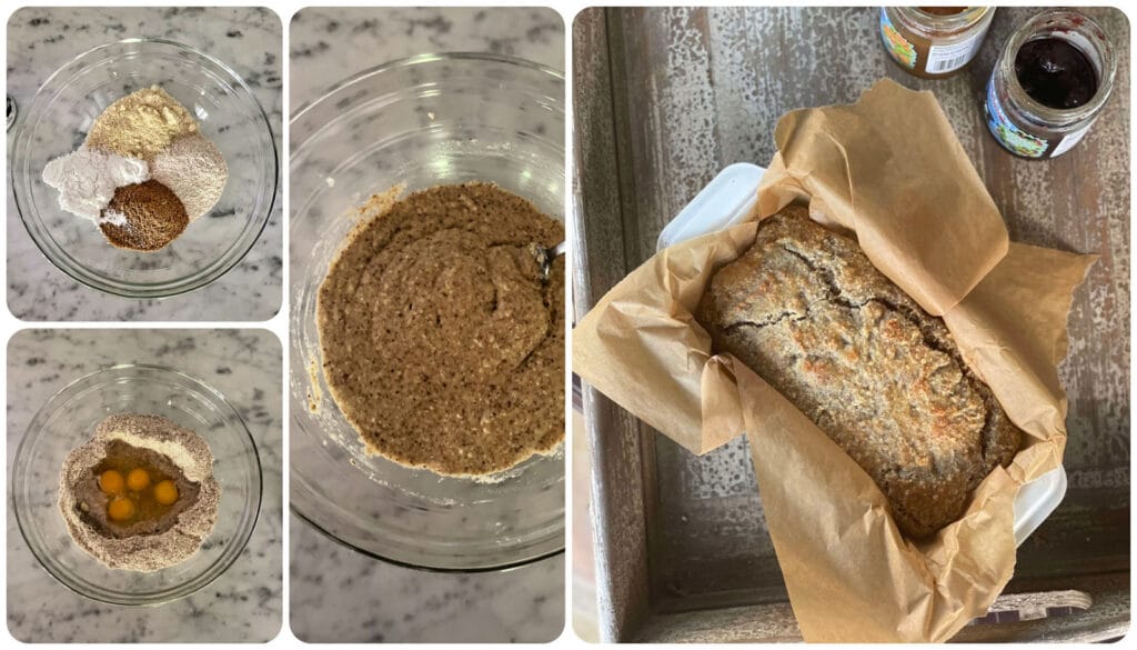 gluten free bread recipe collage