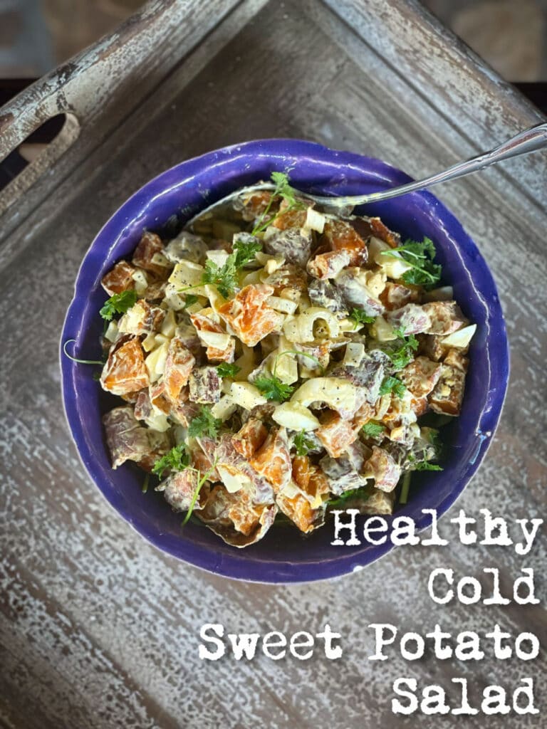 healthy cold sweet potato salad - paleo