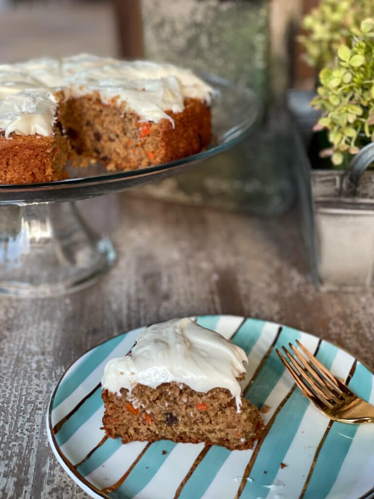 oatmeal carrot cake on plate