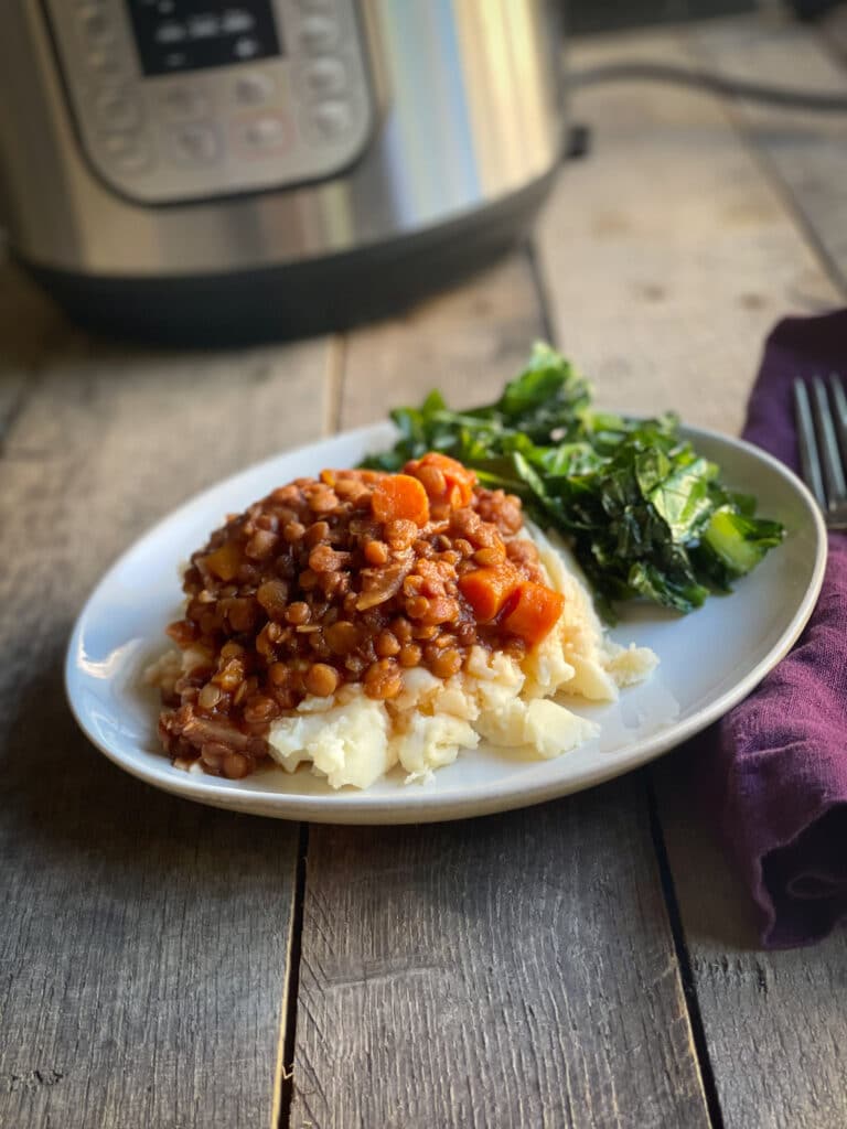 instant pot sloppy joe's on mashed potatoes