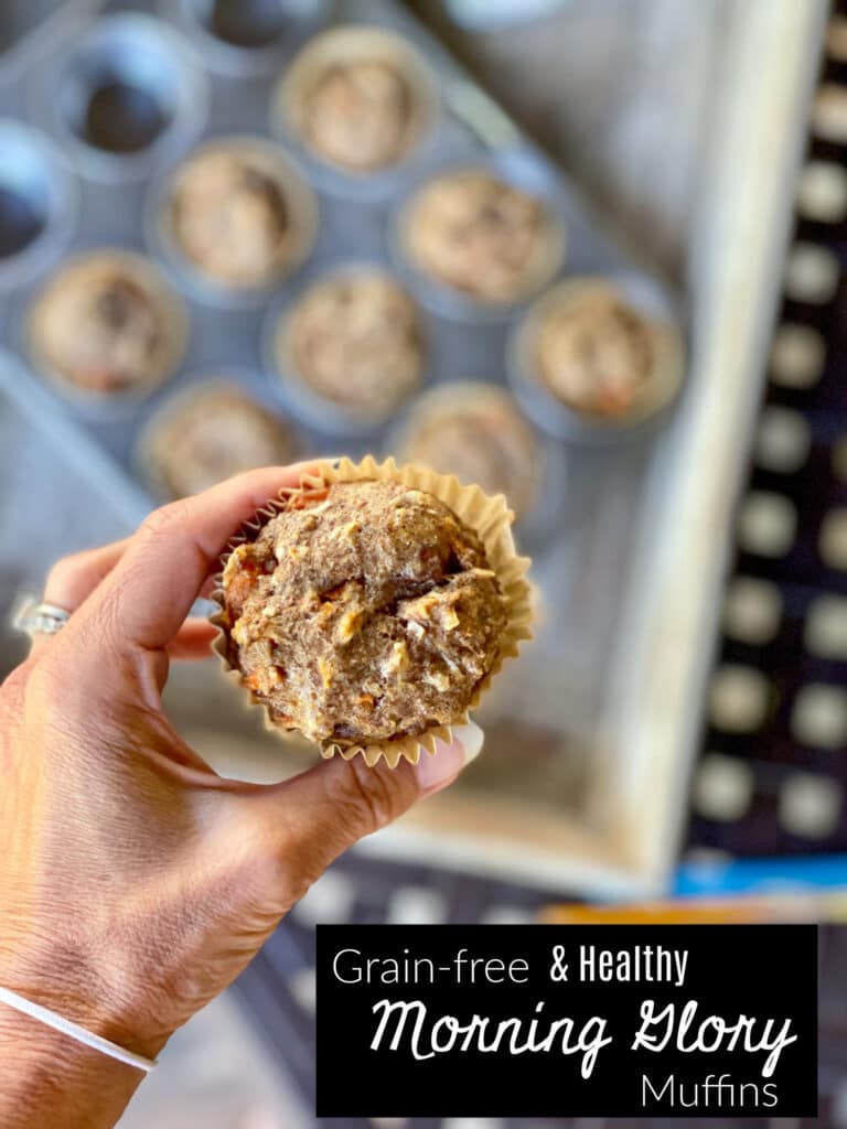 grain-free healthy morning glory muffins