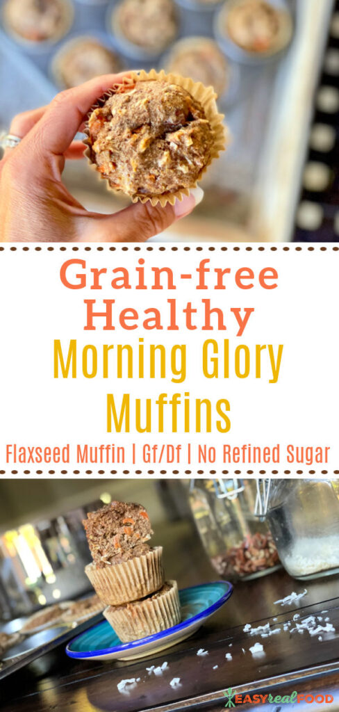 healthy flaxseed morning glory muffins