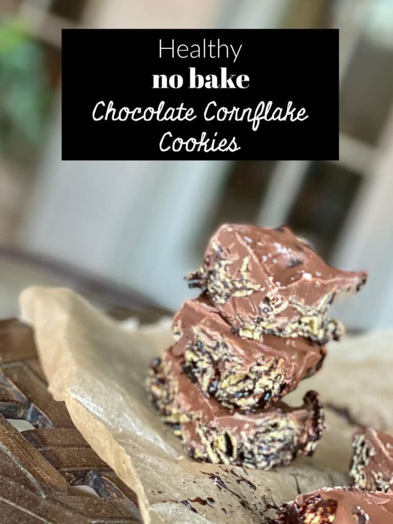 healthy no bake cornflake cookies - gluten free