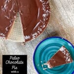paleo chocolate pie with a grain-free crust