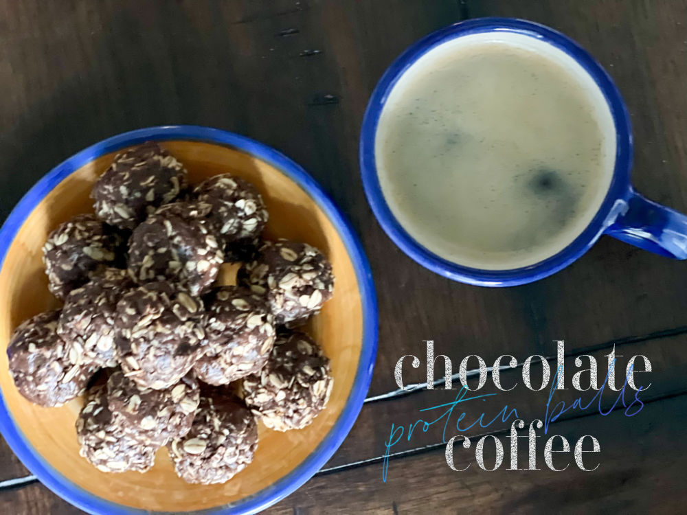 chocolate coffee protein balls image